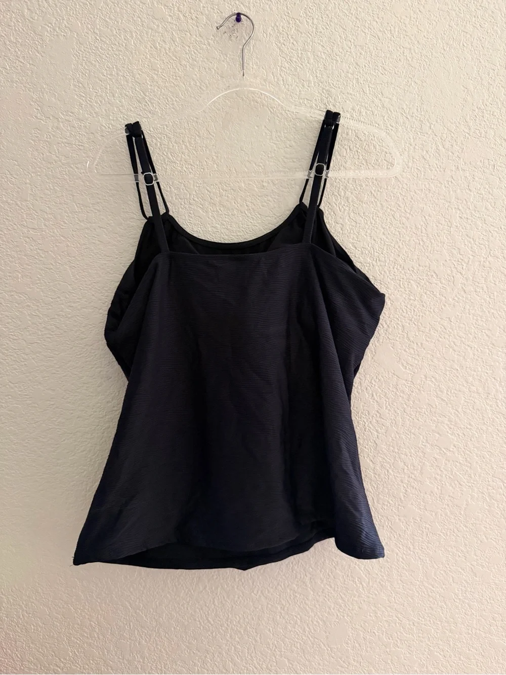 Swim Solutions Tunnel Black Tankini Top - Picture 6 of 6